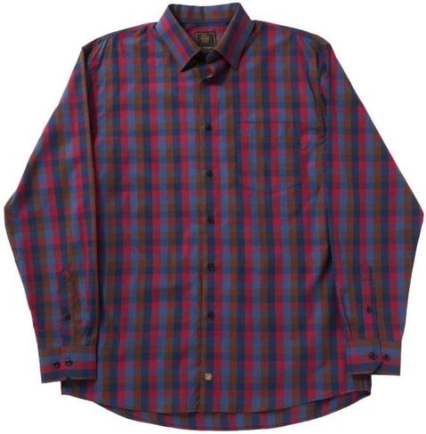 Men's Blue/Acorn/Fuchsia Fashion Multi Check Sportshirt in Saudi Arabia