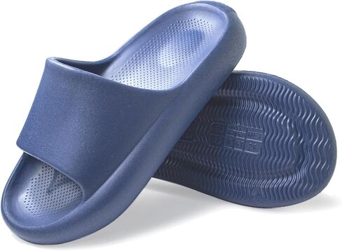 شبشب وسادة للرجال - أحذية استحمام فائقة النعومة، صنادل حمام مضادة للانزلاق، شرائح سريعة الجفاف وسهلة التنظيف للاستخدام الداخلي والخارجي، أو الحمام، أو غرفة النوم، أو حمام السباحة. in Kuwait