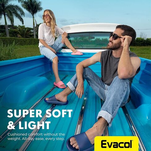 شبشب وسادة للرجال - أحذية استحمام فائقة النعومة، صنادل حمام مضادة للانزلاق، شرائح سريعة الجفاف وسهلة التنظيف للاستخدام الداخلي والخارجي، أو الحمام، أو غرفة النوم، أو حمام السباحة. in Kuwait