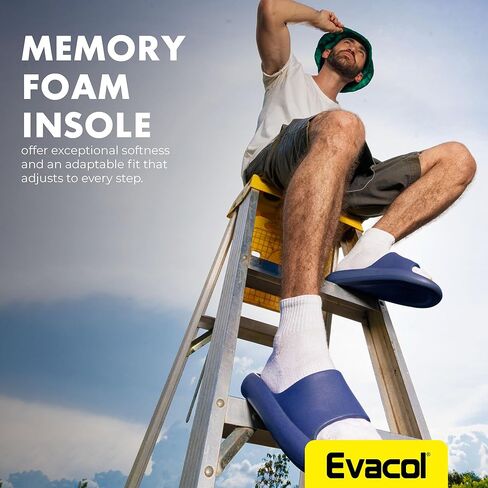 شبشب وسادة للرجال - أحذية استحمام فائقة النعومة، صنادل حمام مضادة للانزلاق، شرائح سريعة الجفاف وسهلة التنظيف للاستخدام الداخلي والخارجي، أو الحمام، أو غرفة النوم، أو حمام السباحة. in Kuwait