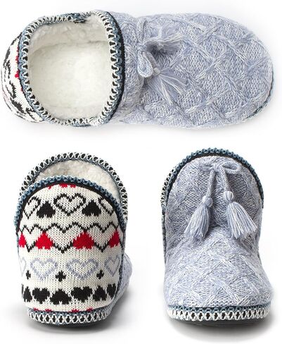 أحذية نسائية مريحة منسوجة من الإسفنج الذكي غير قابلة للانزلاق للاستخدام الداخلي والخارجي في المنزل الدافئ in Kuwait