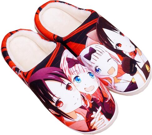 Anime Slippers Soft Plush Memory Foam House Slippers Men Women Winter Anti-slip Indoor Outdoor Slip on Shoes in Saudi Arabia