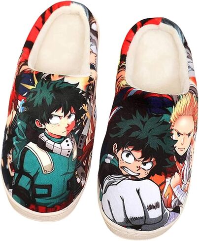 Anime Slippers Soft Plush Memory Foam House Slippers Men Women Winter Anti-slip Indoor Outdoor Slip on Shoes in Saudi Arabia