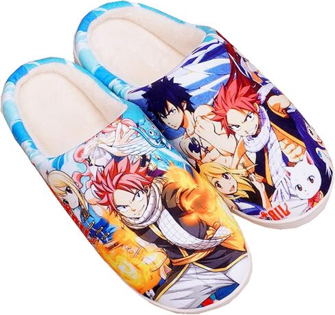 Anime Slippers Soft Plush Memory Foam House Slippers Men Women Winter Anti-slip Indoor Outdoor Slip on Shoes in Saudi Arabia