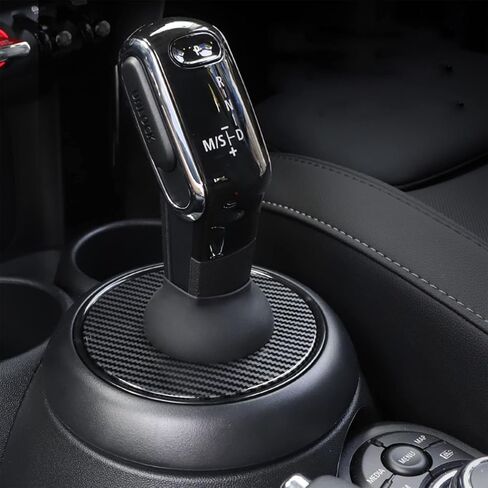 Carbon Fiber Gear Shift Dust Cover Protector Car Interior Decoration Case for Mini Cooper 3rd Gen F Series 2019 2020 2021 2022 2023 (Imitation Carbon Fiber, 2019-2023 Years) in Saudi Arabia
