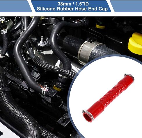 ACROPIX 38mm / 1.5" Inch ID Car Coupler Silicone Hose 4 Layers of Cloth Intercooler Heater Turbocharger Air Intake Pipe Radiator Coolant Tube 300mm Red in Saudi Arabia