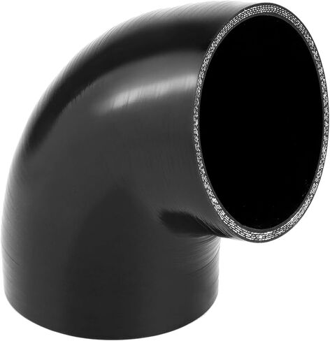 QWORK 90 Degree Elbow Silicone Hose, 4" ID 4-Ply Reinforced Silicone Hose for Turbo, Intercooler and Intake, 4" Long in Saudi Arabia