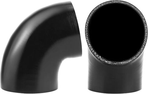 QWORK 90 Degree Elbow Silicone Hose, 4" ID 4-Ply Reinforced Silicone Hose for Turbo, Intercooler and Intake, 4" Long in Saudi Arabia
