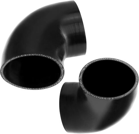 QWORK 90 Degree Elbow Silicone Hose, 4" ID 4-Ply Reinforced Silicone Hose for Turbo, Intercooler and Intake, 4" Long in Saudi Arabia