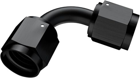 6AN Female to 6AN Female Aluminum Black 90 Degree Swivel Union Adapter in Saudi Arabia