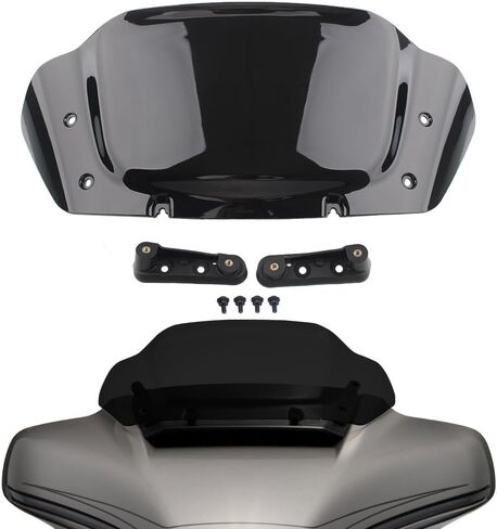 8" Wave Windshield W/ Mounting Bracket Fits for Harley CVO Street Glide 2023-2025 FLHXSE , 2024-2025 FLHX models (Smoke) in Saudi Arabia