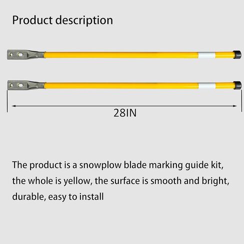 28 "Yellow Snow Plow Blade Marker Guide Kit Semi-Wire High Visibility Stainless Steel Joints Most Snow Plows are Resistant to Breaking and Rusting and Low Temperatures in Saudi Arabia