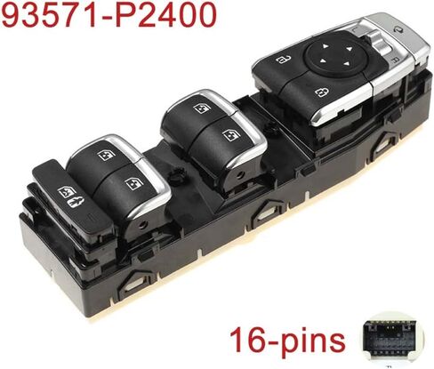 93571-P2400 93571P2400 Power Window Main Switch Compatible with KIA SORENTO 2020 2021 Drive Side Car Accessories in Saudi Arabia
