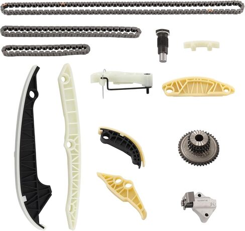 2.0 Engine Timing Chain Kit with Sprocket, Compatible with 2008-2015 Audi A3 A4 A5 A6 TT Allroad Volkswagen GTI Passat CC, Replaces 06H105209AT 06H105209AQ, Fit for DOHC L4 2.0L Engine in Saudi Arabia