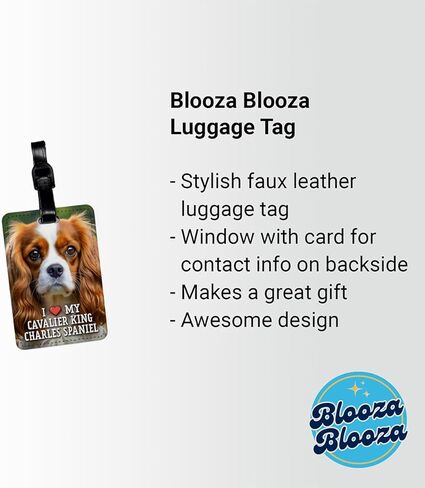 I Love My Cavalier King Charles Spaniel Dog Heart Travel Faux Leather Luggage Tag in Saudi Arabia