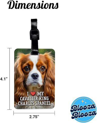 I Love My Cavalier King Charles Spaniel Dog Heart Travel Faux Leather Luggage Tag in Saudi Arabia