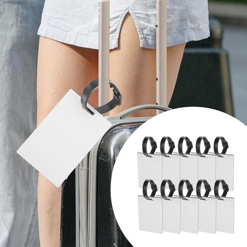 Uonlytech 10pcs Sublimation Heat Transfer Blank Luggage Tags Double-Sided DIY Suitcase Labels for Travel Backpacks and Cruise Bags in Saudi Arabia