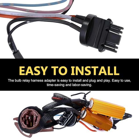 2 PCS Car Bulb Resistor Kit, 50 W 12 V Anti-flicker Brake Light Resistor, T20 3157 3157A 4157 Flashing Error Code Fix Warning Canceller, for Most Cars Suvs (Multicolored) in Saudi Arabia