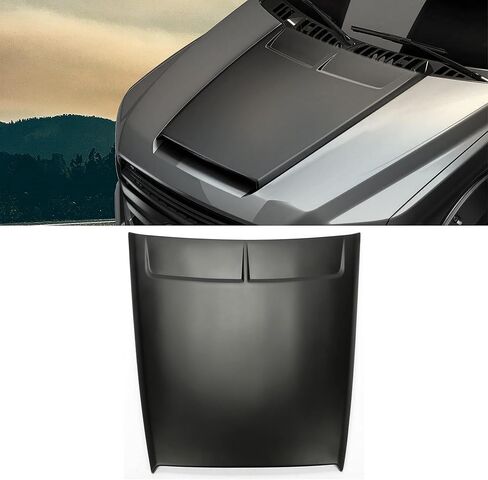 Kojem Hood Scoop Compatible with 2015-2020 Ford F-150 Truck Body Kit Air Vent Cover Hood Vent Cold Air Flow Painted Black in Saudi Arabia