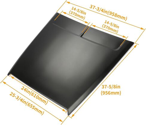 Kojem Hood Scoop Compatible with 2015-2020 Ford F-150 Truck Body Kit Air Vent Cover Hood Vent Cold Air Flow Painted Black in Saudi Arabia