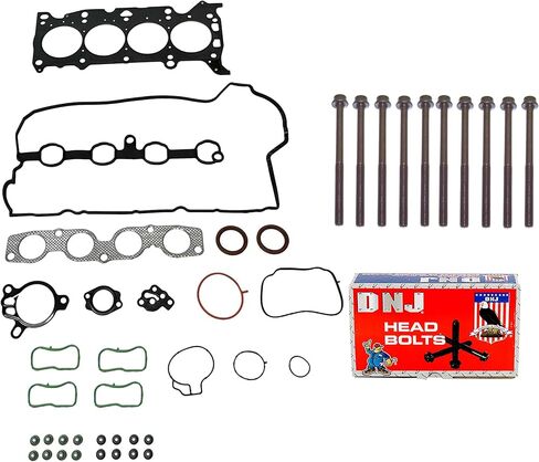DNJ HGB4316 مجموعة حشية رأس الاسطوانة مع مجموعة مسامير الرأس لـ 2014-2019 مازدا 3 6 CX-5 2.5L L4 16V DOHC 2488cc in Kuwait