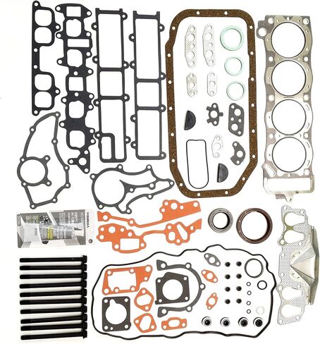 Partsflow Engine Head Gasket Set W/ 10 Head Bolts for Toyota 4RUNNER 1985-1995 for Toyota CELICA 1985 for Toyota Pickup 1985-1995 2.4L SOHC L4 8V, ENG.Code 22RE, 22REC ES71178 HS26185PT-2 in Saudi Arabia