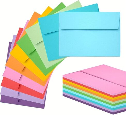 30PCS Multicolor Color 5x7 Envelopes for Invitations and Weddings with Self-Sealing Feature. in Saudi Arabia
