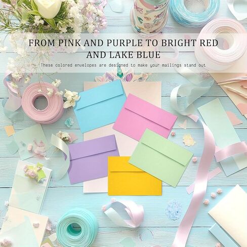30PCS Multicolor Color 5x7 Envelopes for Invitations and Weddings with Self-Sealing Feature. in Saudi Arabia