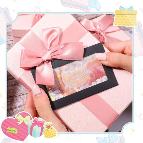 120 Pcs Window Gift Card Envelopes, 3.9 x 2.4 Inch Black Gift Card Sleeves Small Paper Envelopes with Window for Business Cards, Gifts Cards, Invitation, Thanksgiving in Saudi Arabia