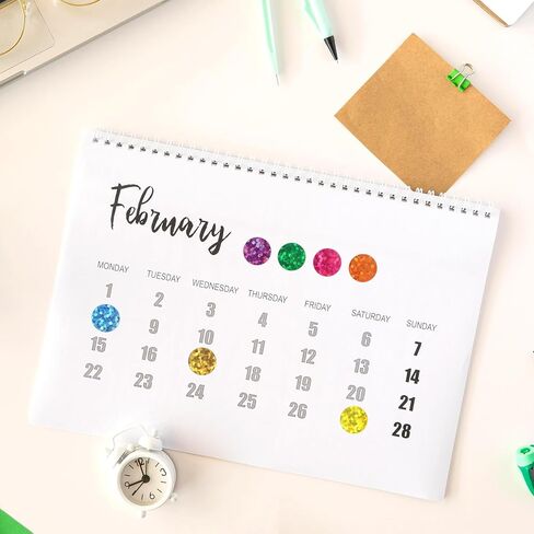 cobee 5060 Pcs Shiny Circle Dot Sticker, Color Coding Labels Laser 16 Colors Dot Sticker, Small Round Stickers 1/4" Planner Stickers for Behavior Chart Classroom Office Home Planner Art DIY in Saudi Arabia