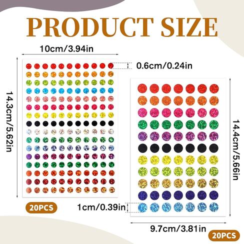 cobee 5060 Pcs Shiny Circle Dot Sticker, Color Coding Labels Laser 16 Colors Dot Sticker, Small Round Stickers 1/4" Planner Stickers for Behavior Chart Classroom Office Home Planner Art DIY in Saudi Arabia