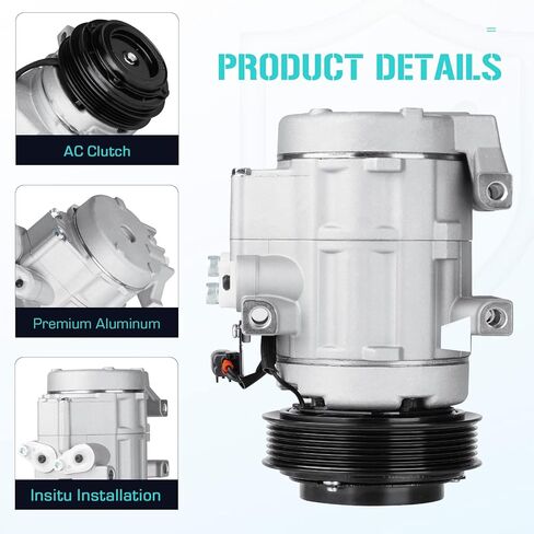 A/C Compressor with Clutch for Ford Expedition/for Lincoln Navigator 5.4L 2007-2014, F150 F250/Super Duty 4.6L 5.4L 2008-2009, F350/Super Duty 2008-2009, Mark LT 2007 2008 in Saudi Arabia