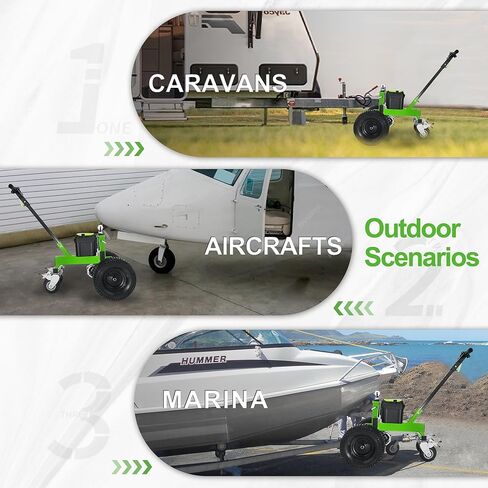 Electric Trailer Dolly Power 3600 lbs Towing Max 600 lbs Tongue Weight Hitch Ball 2"&1-7/8" DC 24V 850W 9Ah w/Heavy for Duty Commercial Utility, Dolly Valet, RV Campers in Saudi Arabia