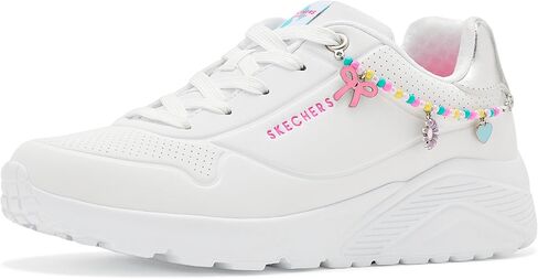 Skechers Girls Uno Lite- Charming Lite with Charm Bracelet Detail - Low Top Lace Up Shoes for Kids in Saudi Arabia