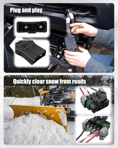 4 Pin Salt Spreader Power Cable Fit for Fisher Western SNOWEX Salt Spreader, Salt Spreader Battery Power Cable Wiring Harness with Dust Cover Replace 48808 in Saudi Arabia