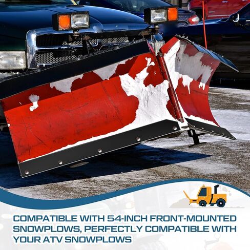 4 Pcs 1/2" Poly Cutting Edge Scraper Bar Snow Blower Cutting Edge Heavy Duty 54" Front Mount Snow Blade Plow Kit Tool Black Design with Bolt Nut Driveway Snows Plow ATV UTV Driveway in Saudi Arabia