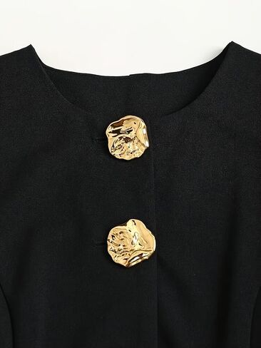 Women's Stylish Slim-Fit Crew Neck Buttoned Versatile Suit Jacket Vest in Saudi Arabia