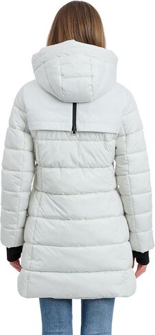 Puffer with Plaid Hooded Lining, Bone. Small in Saudi Arabia