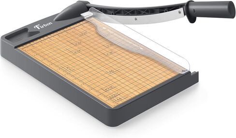 Firbon 12-Inch Wood Base Guillotine Paper Cutter, Heavy Duty 12-Sheet Capacity Precision Paper Trimmer for Cardstock, Photos, A4 Paper, Office & Classroom in Saudi Arabia