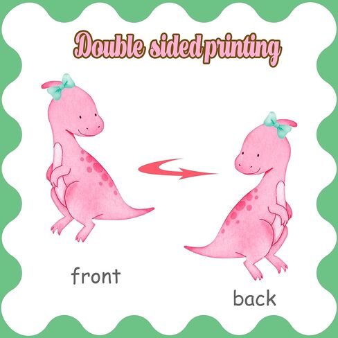 Dinosaur Cutouts for Girls, Pink Dinosaur Party Decorations 24 Pcs Cardboard Cut-Outs for Dino Roar Theme Birthday Baby Shower Supplies in Saudi Arabia