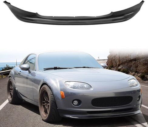 الشفة الأمامية الممتصة للصدمات متوافقة مع 2006-2008 مازدا MX-5 مياتا، أسود GV نمط البولي يوريثين الأمامي السفلي للذقن، قطعة واحدة in Saudi Arabia
