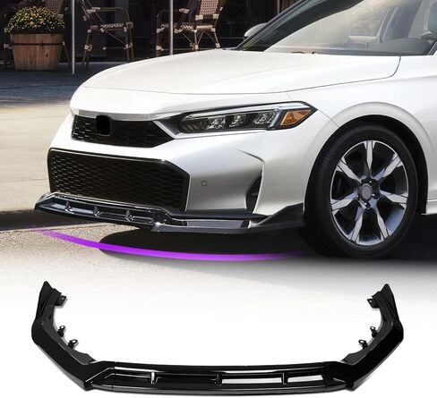 Archaic Front Lip Spoiler Compatible for 11.5th Gen Honda Civic Sedan/Hatchback 2025 2026, Bumper Lip Chin Spoiler for Facelift Civic Accessories,Front Splitter Body Kit(Gloss Black) in Saudi Arabia