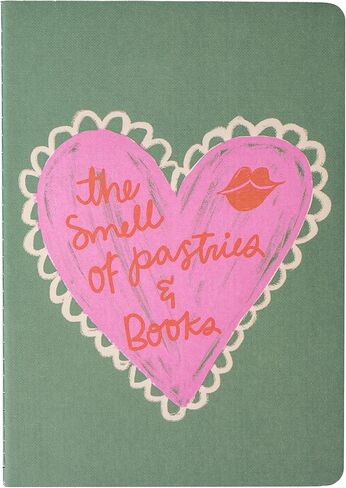 ban.do Rough Draft Notebook Journal Set of 3, Soft Cover Stitch Notebooks with 32 Lined Pages Each (Pastries and Books) in Saudi Arabia