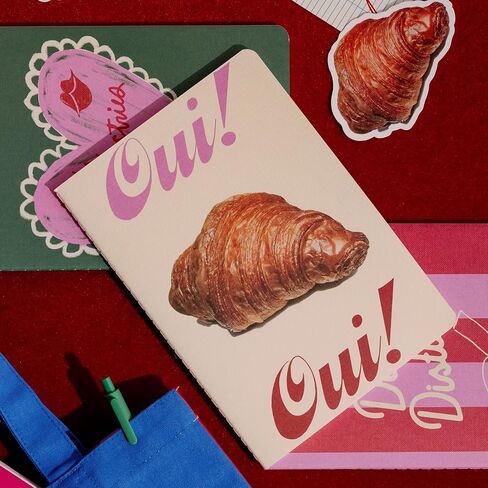 ban.do Rough Draft Notebook Journal Set of 3, Soft Cover Stitch Notebooks with 32 Lined Pages Each (Pastries and Books) in Saudi Arabia