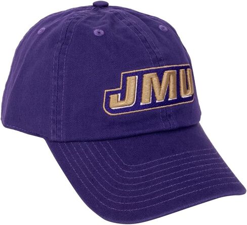 James Madison University Baseball Hat Dukes JMU Brimmed Embroirderd Hats Cap Adjustable Cloth Strap Adult (Style E) Black in Saudi Arabia