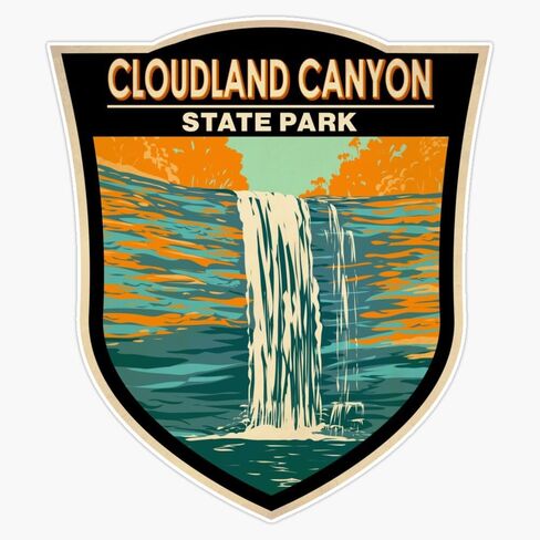 Cloudland Canyon State Park Georgia Badge Sticker Bumper Sticker Vinyl Decal 5" in Saudi Arabia
