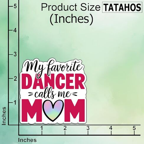 (3Pcs) My Favorite Dancer Calls Me Mom Sticker Mothers Day Funny Mama Aesthetic Gifts Present Waterproof Vinyl Decal Kindle Water Bottle Bumper Car Hard Hat Phone Laptop Inspirational Appreciation 3" in Saudi Arabia