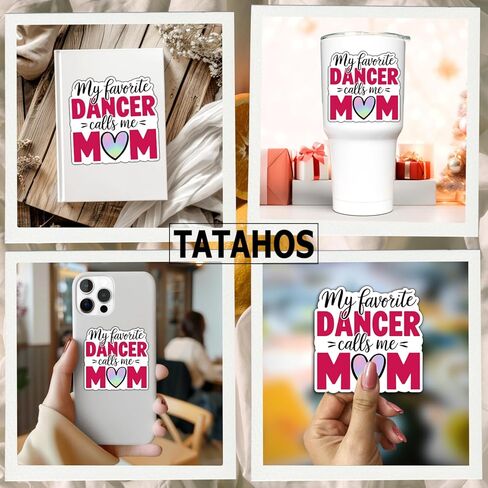 (3Pcs) My Favorite Dancer Calls Me Mom Sticker Mothers Day Funny Mama Aesthetic Gifts Present Waterproof Vinyl Decal Kindle Water Bottle Bumper Car Hard Hat Phone Laptop Inspirational Appreciation 3" in Saudi Arabia