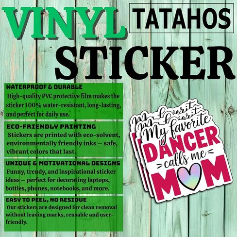 (3Pcs) My Favorite Dancer Calls Me Mom Sticker Mothers Day Funny Mama Aesthetic Gifts Present Waterproof Vinyl Decal Kindle Water Bottle Bumper Car Hard Hat Phone Laptop Inspirational Appreciation 3" in Saudi Arabia