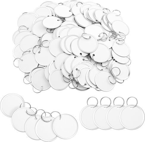 150 Piece Metal Rim Tags Round Paper Tags with Metal Rings for Car Keys and Door Keys Car and Door White in Saudi Arabia